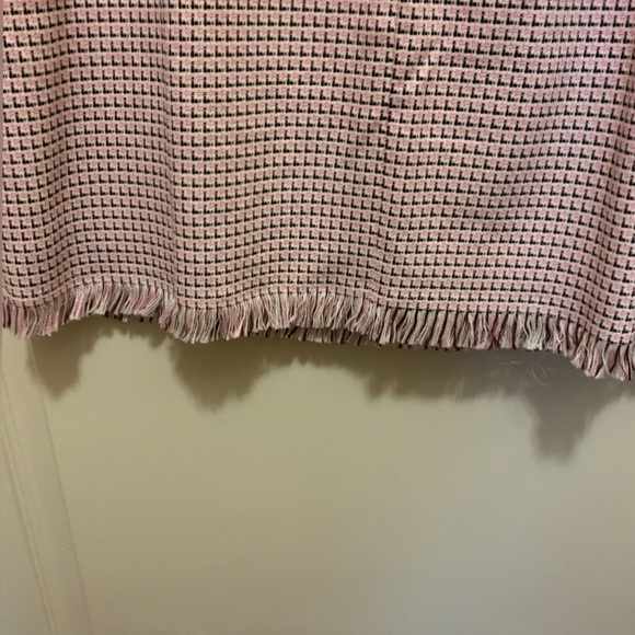 NWOT Loft Pink Tweed Dress with Fraying - Picture 3 of 4